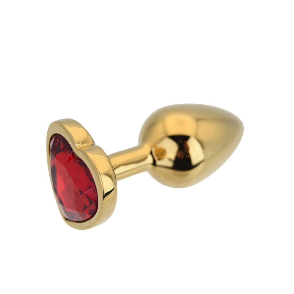 Toosh Heart Shaped Gold with Red Stone Small – FeelU Intimates