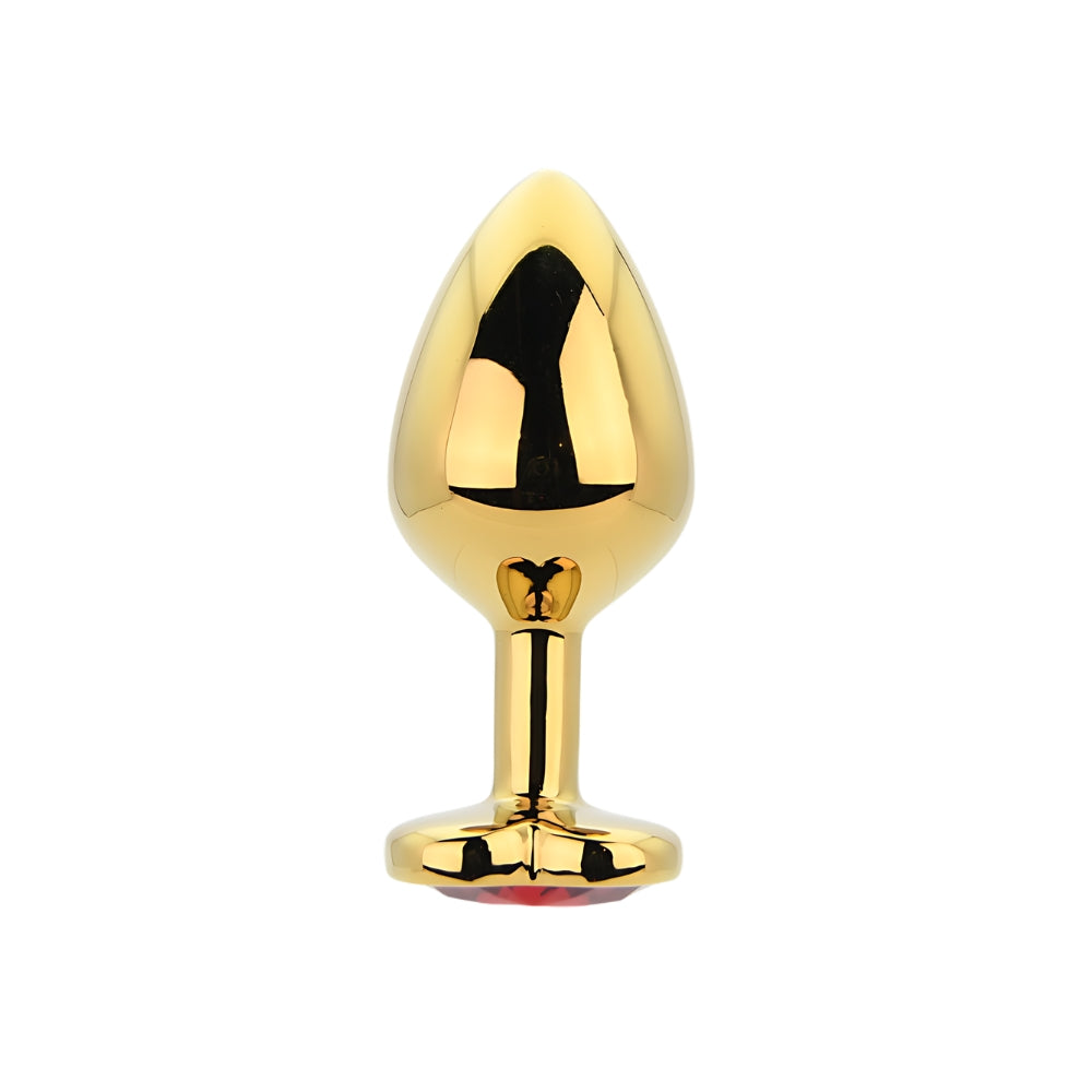 Toosh Heart Shaped Gold with Red Stone Medium – FeelU Intimates