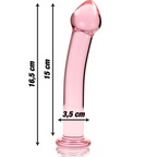 NEBULA SERIES BY IBIZA - MODEL 11 DILDO BOROSILICATE GLASS PINK 16 CM -O- 3 CM
