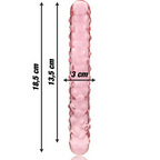 NEBULA SERIES BY IBIZA - MODEL 15 DILDO BOROSILICATE GLASS PINK 18.5 CM -O- 3 CM