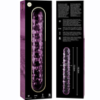 NEBULA SERIES BY IBIZA - MODEL 15 DILDO BOROSILICATE GLASS PINK 18.5 CM -O- 3 CM