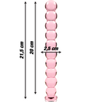 NEBULA SERIES BY IBIZA - MODEL 22 DILDO BOROSILICATE GLASS PINK 21.5 CM -O- 2.5 CM