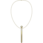 IBIZA - CLIT POCKET STIMULATOR NECKLACE USB CHARGER 12 VIBRATION MODES GOLDEN 12,2 X 1,5
