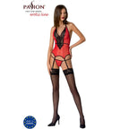 PASSION - PEONIA CORSET EROTIC LINE RED L/XL