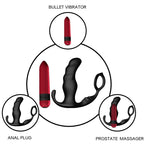 ARMONY - KNIGHT VIBRATOR ANAL PROSTATE & RING REMOTE CONTROL BLACK