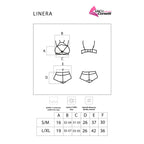 LIVCO CORSETTI FASHION - LINERA FOR THE SENSES COLLECTION BRA + PANTY BLACK L/XL