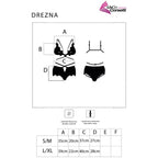 LIVCO CORSETTI FASHION - DREZNA LC 90733 BRA + PANTY BLACK L/XL