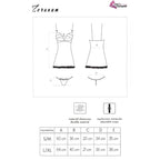 LIVCO CORSETTI FASHION - ZERUNAM SET BABYDOLL + BLACK THONG