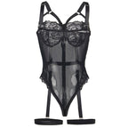 SUBBLIME - TEDDY WITH GARTER STRAP DETAIL CHEST BLACK L/XL