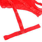 SUBBLIME - TEDDY WITH GARTER STRAP DETAIL CHEST RED L/XL