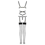 LIVCO CORSETTI FASHION - THIARA LC 20213 SET BODY + STOCKINGS BLACK L/XL
