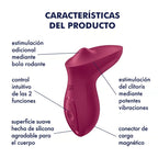 SATISFYER - EXCITERRR LAY-ON CLITORIS BERRY VIBRATOR