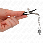 KINK - SILVER BELL PENDANT NIPPLE CLAMPS 6 CM