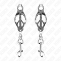 KINK - JAPANESE CLOVER NIPPLE CLAMPS WITH HOOKS SILVER