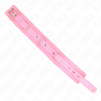 KINK - COLLAR WITH LEASH 65 CM WITH RESTRICTIONS PINK 36-42 CM X 5.5 CM