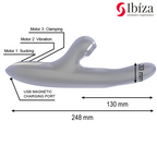 IBIZA - DOUBLE VIBRATOR CLAMPING BLACK