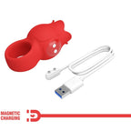 PRETTY LOVE - JAE ROSE SHAPED FINGER VIBRATOR 10 VIBRATIONS RED