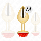 KINK -  PLUG ANAL GOLD ROSE RED SIZE M