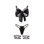 SUBBLIME - 955205 BRA SET WITH ADJUSTABLE BLACK BOW L/XL