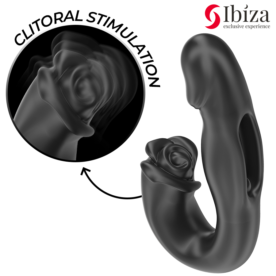 IBIZA - ROSE VIBRATOR FLICKING EFFECT AND CLIT STIMULATOR