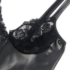 SUBBLIME - 957568 LEATHER ZIP DRESS BLACK S/M