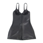 SUBBLIME - 957575  LEATHER ZIP DRESS BLACK L/XL