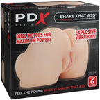 PDX ELITE - SHAKETHAT ASS REALISTIC VAGINA AND ANUS MASTURBATOR WITH VIBRATION