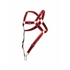 MOB - DNGEON RED CROSSED PENIS HARNESS ONE SIZE