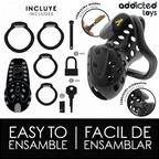 ADDICTED TOYS LOCKED - CHAINED HOLLOW PENIS CAGE 10.5 CM