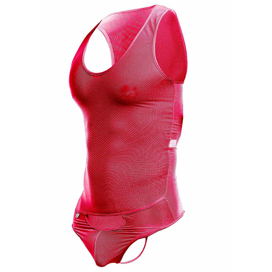 MOB - RED TRANSPARENT BODYSHEER SIZE S/M