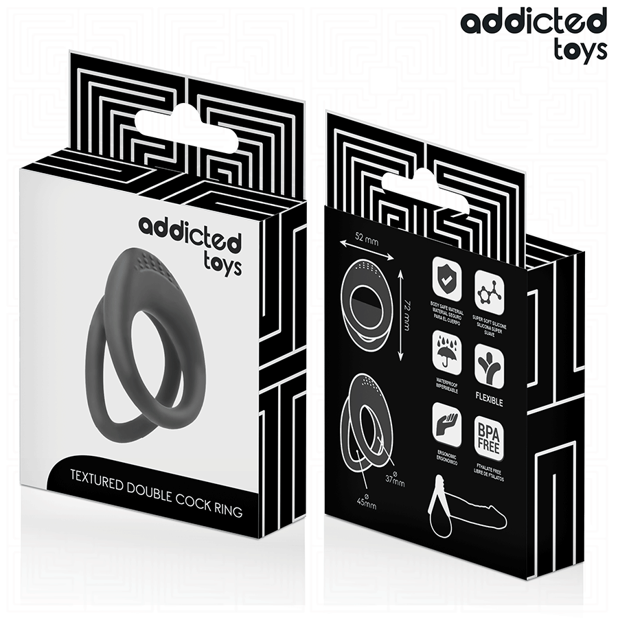 ADDICTED TOYS - DOUBLE TEXTURED PENIS RING