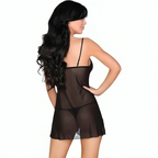 LIVCO CORSETTI FASHION - LUISE 1710 BABYDOLL + THONG BLACK S