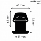 ADDICTED TOYS - EXTREME HOLLOW ANAL PLUG SILICONE SIZE S 7.5 CM