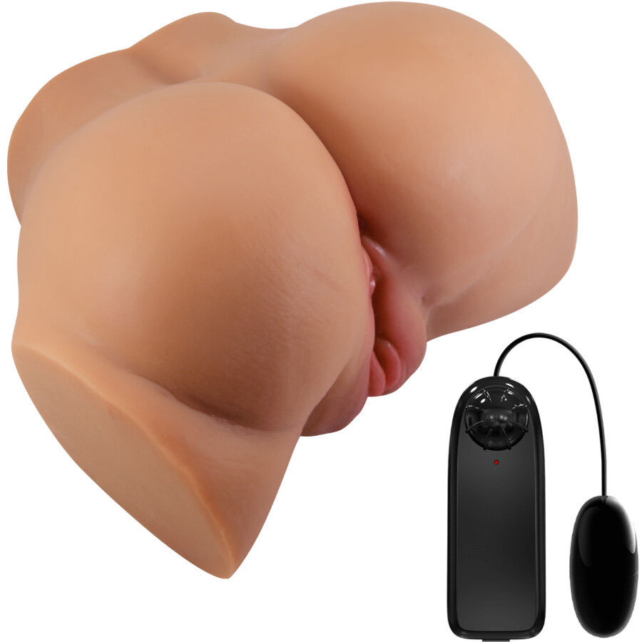 CRAZY BULL - EMILIA ASS VIBRATOR WITH REALISTIC VAGINA AND ANUS FLESH REMOTE CONTROL