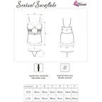 LIVCO CORSETTI FASHION - SENSUAL SNOWFLAKE LC 90603 CHRISTMAS CHEMISE + THONG + HEADBAND L/XL