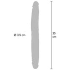 GET REAL - DOUBLE-ENDED SILICONE DILDO CARAMEL 35 CM