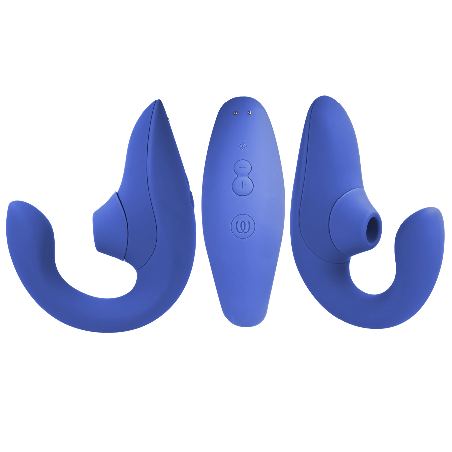 WOMANIZER - BLEND RABBIT VIBRATOR STIMULATOR VIBRANT BLUE