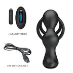 MR PLAY - VIBRATING ANAL PLUG WITH PENIS RING REMOTE CONTROL