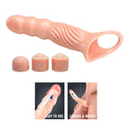 PRETTY LOVE - TEXTURED PENIS SHEATH WITH EXTENDERS