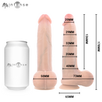 MR INTENSE - BRUCE S SILICONE DILDO WITH TESTICLES 17.8 CM -Ø- 4 CM