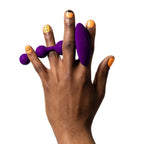 ROMP - AMP PURPLE FLEXIBLE SILICONE ANAL BEADS 12.5 CM PURPLE