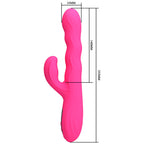 PRETTY LOVE - WINTERS MULTIFUNCTION RABBIT VIBRATOR WITH LED DISPLAY PINK