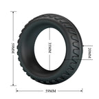 CRAZY BULL - MERRITT TEXTURED SILICONE COCK RING BLACK