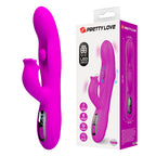 PRETTY LOVE - YALANDA RABBIT OSCILLATING VIBRATOR WITH LED DISPLAY PURPLE