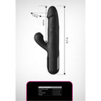 FETISH FANTASY SERIES - SONIX SILICONE THRUSTER RABBIT VIBRATOR BLACK