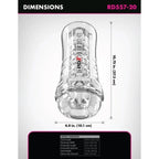 PDX ELITE - VIEWTUBE PLUS SEE-THRU EZ-GRIP TRANSPARENT STROKER 21 CM