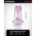 PDX ELITE - VIEWTUBE XXL LED TRANSPARENT STROKER 27.3 CM