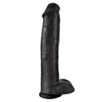 KING COCK - REALISTIC DILDO WITH TESTICLES 38 CM BLACK