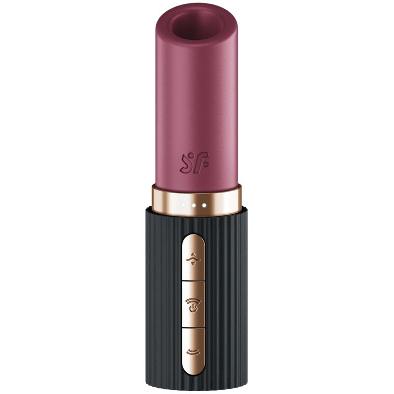 SATISFYER - DEEP KISS WAVE CLITORIS STIMULATOR GARNET / BLACK