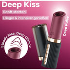 SATISFYER - DEEP KISS WAVE CLITORIS STIMULATOR GARNET / BLACK